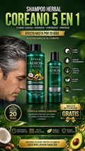 SHAMPOO HERBAL COREANO 5 EN 1 + TRATAMIENTO ACTIVADOR GRATIS