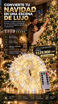 Luces de navidad tipo Hada 🧚🏻✨ - 20 Metros 600 Bombillos + Control Remoto