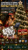 Luces Efecto Espiral de Hada -  Con Panel Solar